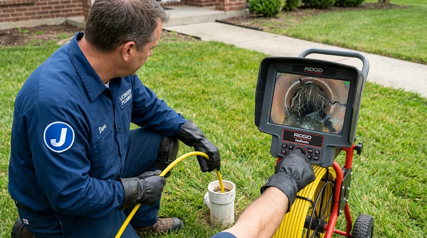 Sewer camera inspection being performed by Johns Plumbing LLC in Harlingen